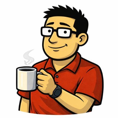 Jimbob, the Neuralwaste main character, holding a coffee mug